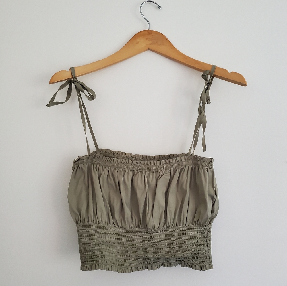 Sage cami crop top